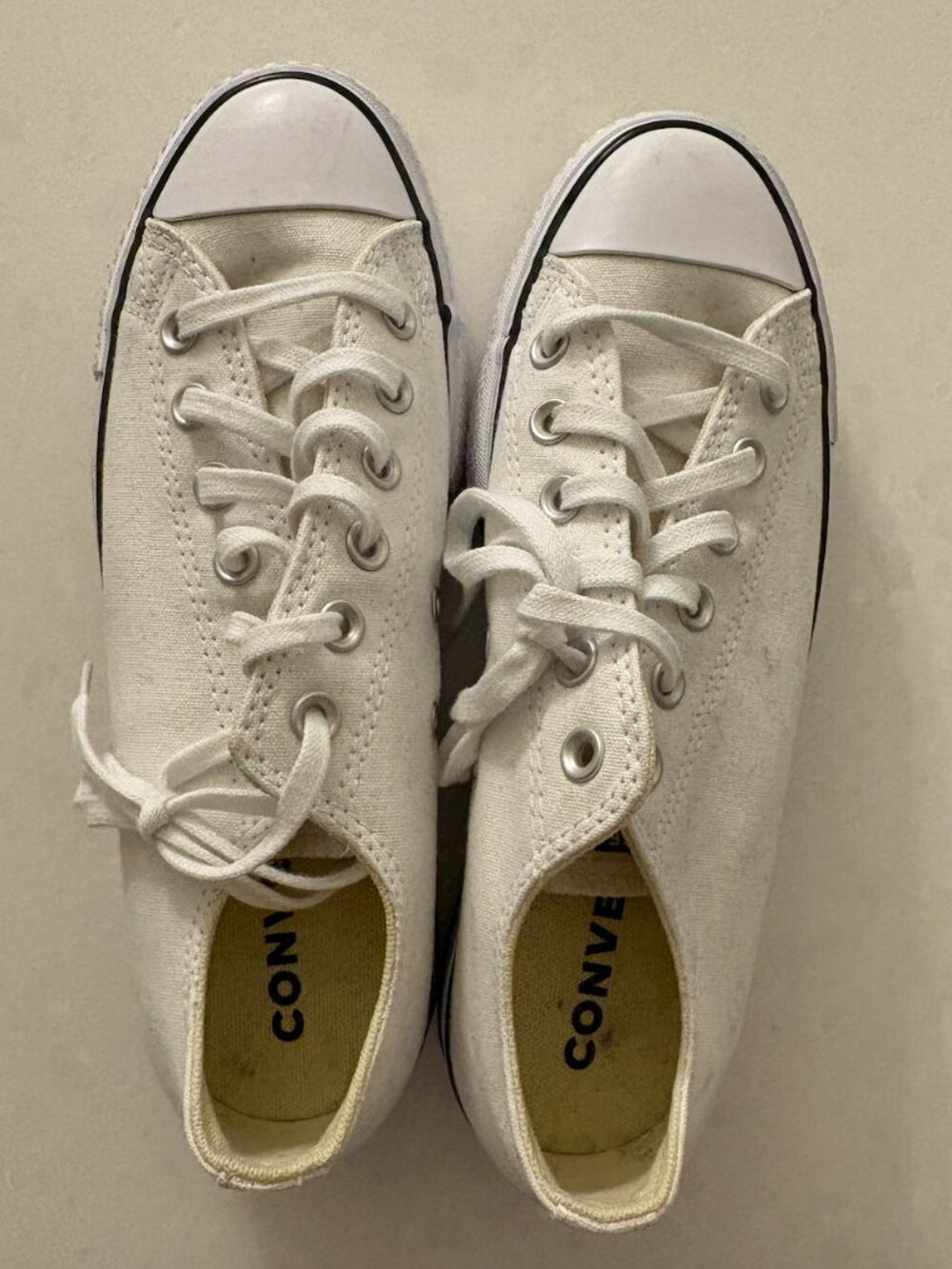 Converse Chuck Taylor All Star Lift White Platform Sneakers Women's US 8